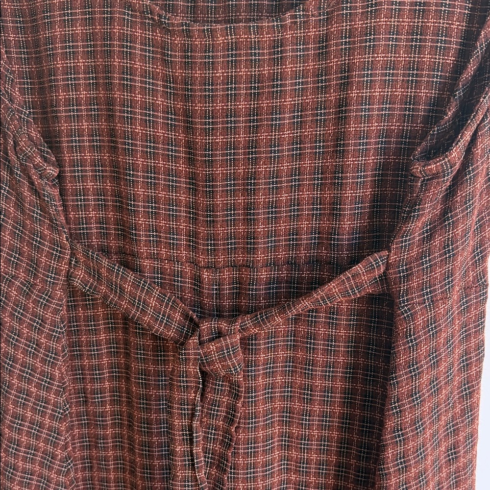 Vintage Piccalino Petites Brown Checkered plaid dress. - Picture 4 of 7